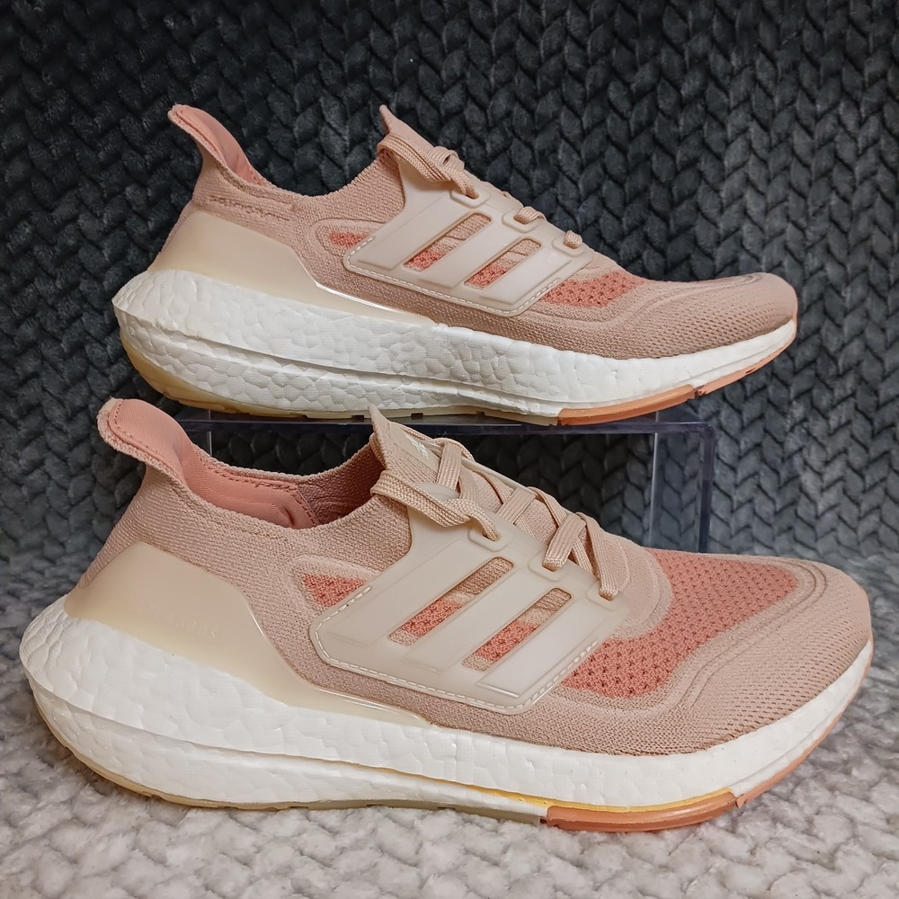 Adidas UltraBoost 21 Halo Blush Women's Walking Running Sneakers Shoes Size 7.5